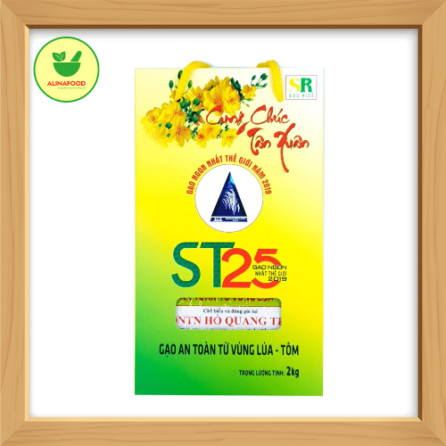 KGGBGLT2000LTI- Gạo ST25 Hồ Quang Cua Lúa Tôm 2kg Gạo thơm thượng hạng ST25 Hồ Quang Cua Lúa Tôm 2kg